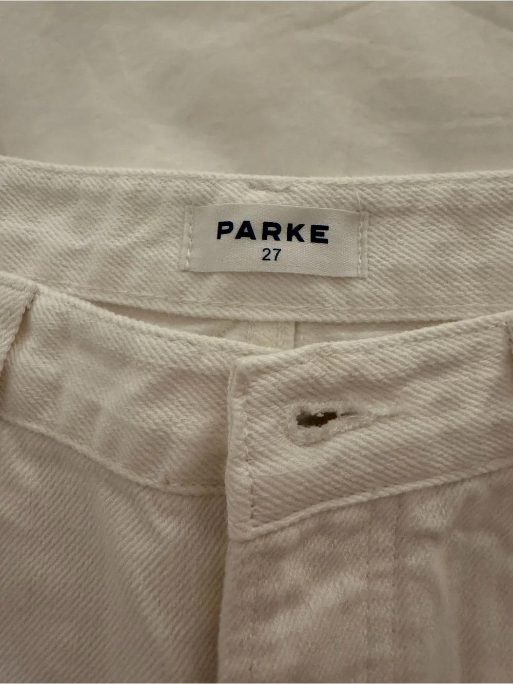 Parke Long Baggy Shorts in White